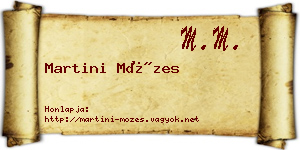Martini Mózes névjegykártya
